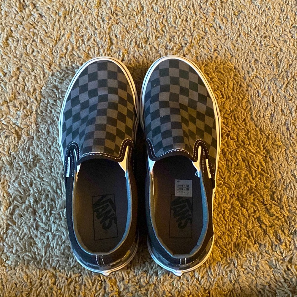Checkered Vans Slip Ons - Womens 6.5/Mens 5